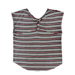 Lucky Brand Top Red White & Blue Striped Twist Back Cut Out Sleeveless Women’s L